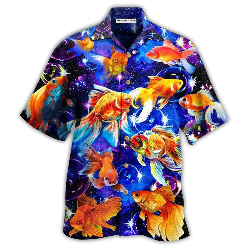 Fish Goldfish In The Galaxy - Hawaiian Shirt