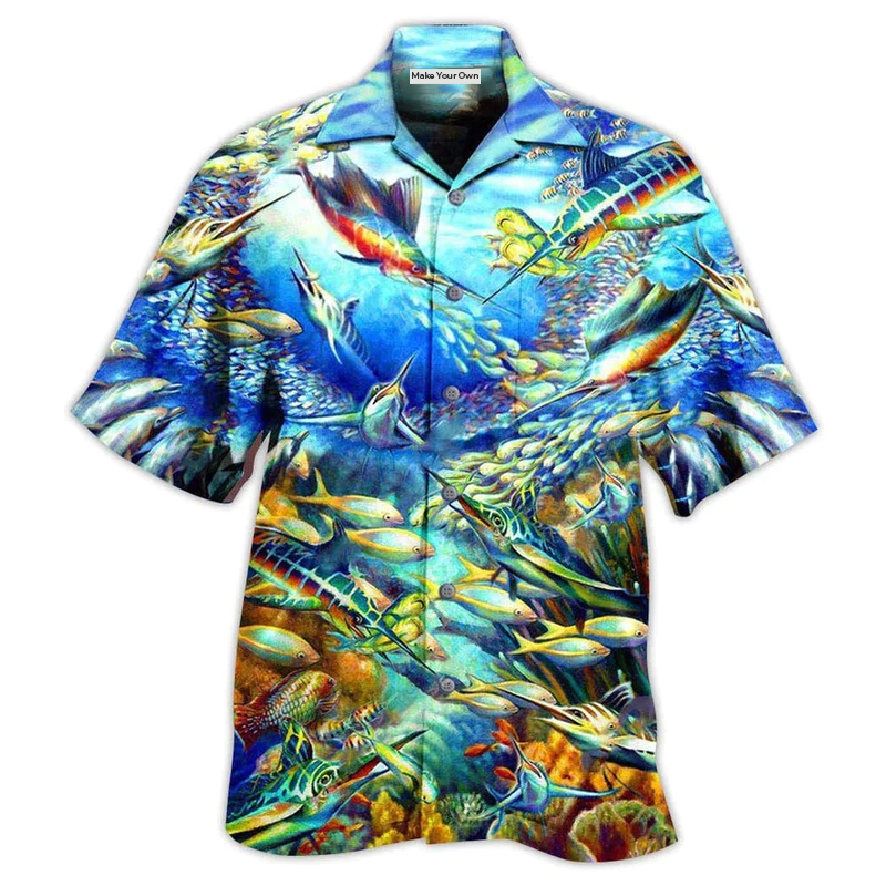 Ocean Marine Biology Swordfish - Hawaiian Shirt