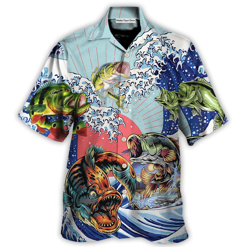 Fishing Is My Life Big Waves - Hawaiian Shirt