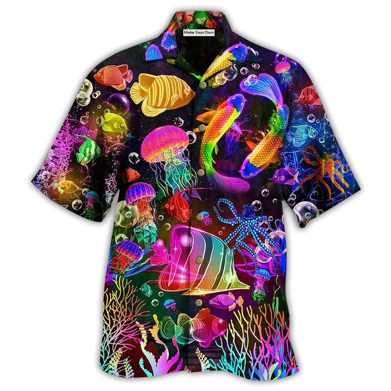 Fish Rainbow Lovely Style - Hawaiian Shirt