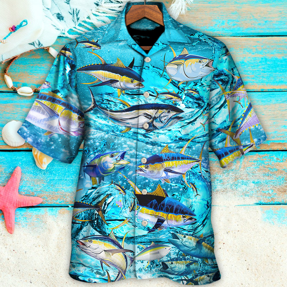 Fishing Tuna Fish In The Blue Sea - Hawaiian Shirt