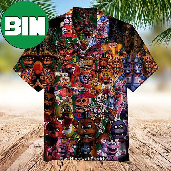 Five Nights At Freddy's Characters Summer Hawaiian Shirt