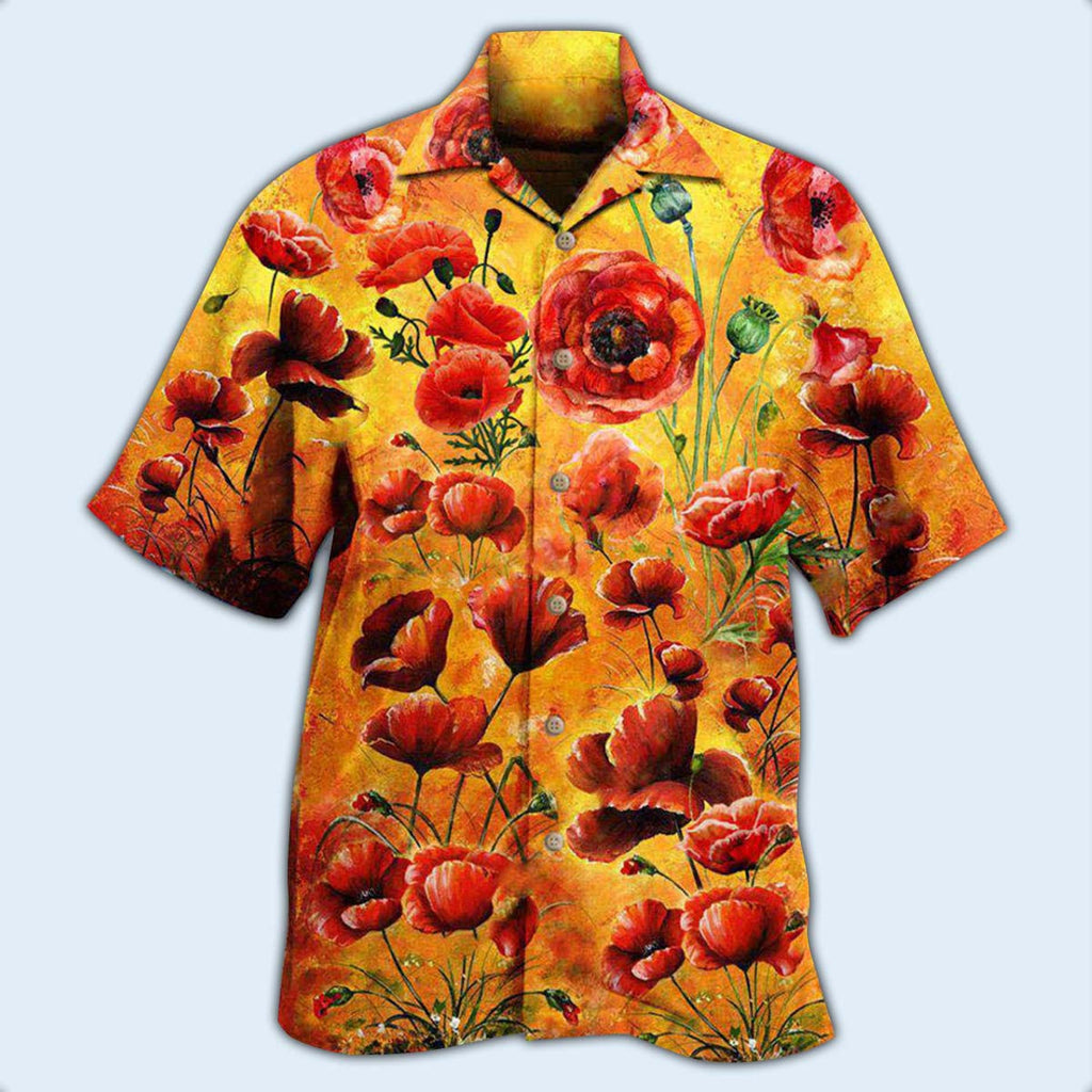 Poppy Flowers Lest We Forget - Hawaiian Shirt