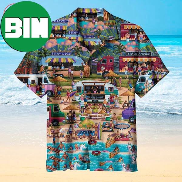 Food Truck Festival Summer Tropical Hawaiian Shirt