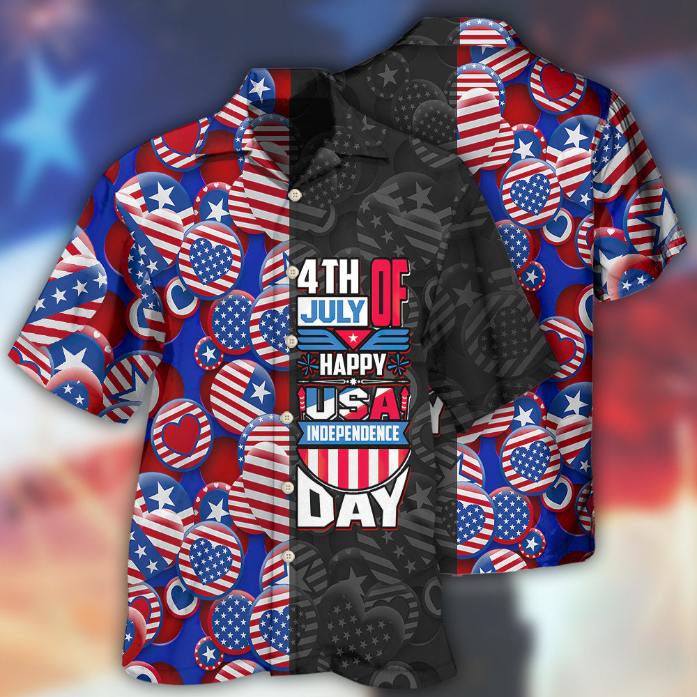 America Independence Day Fourth Of July Happy USA - Hawaiian Shirt