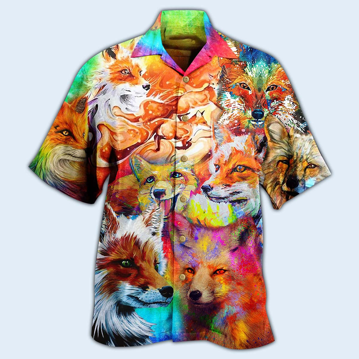 Fox Beautiful Painting Style - Hawaiian Shirt
