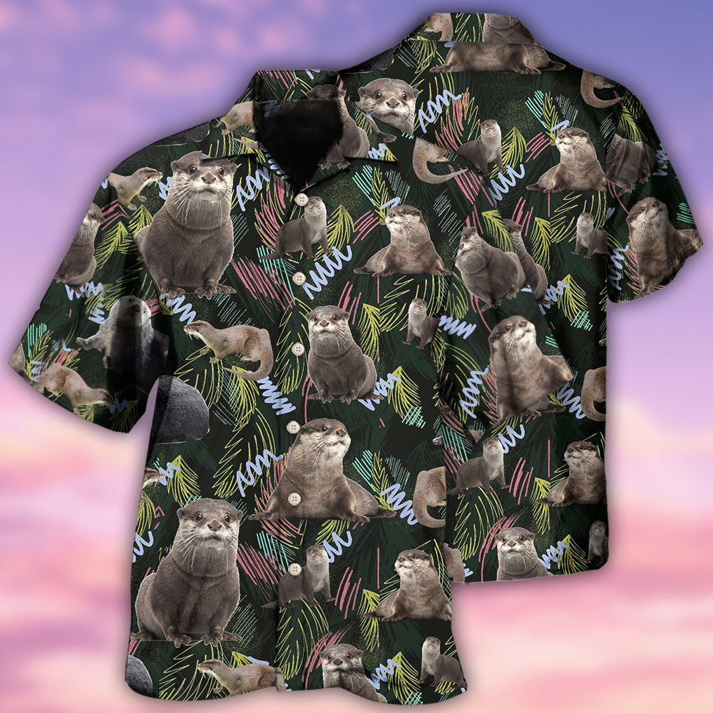 Otter Love Animals Life Style Amazing - Hawaiian Shirt