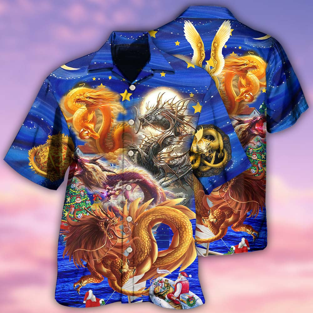 Dragon Christmas Enjoy The Night - Hawaiian Shirt