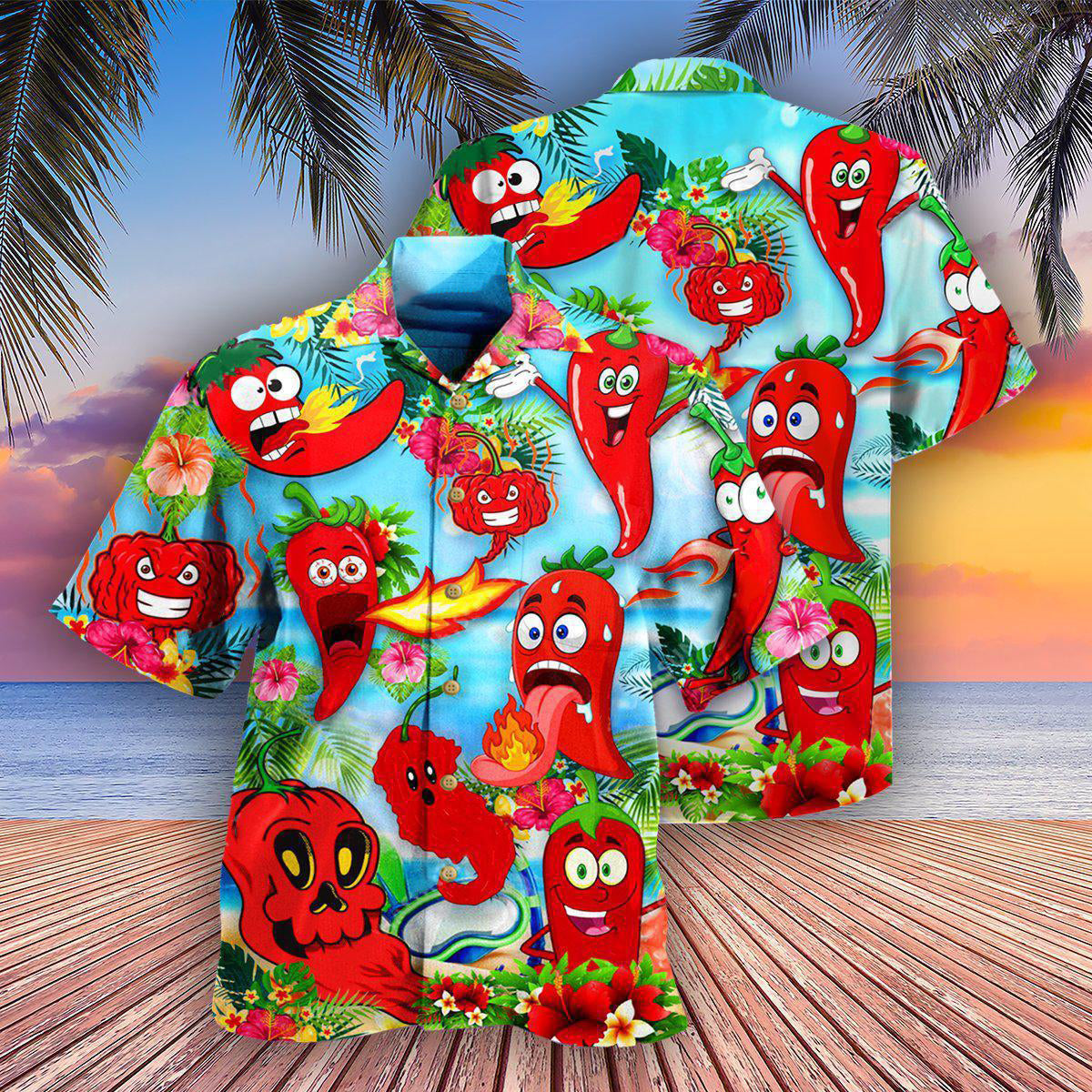 Fruit Chili Funny Chili Peppers - Hawaiian Shirt