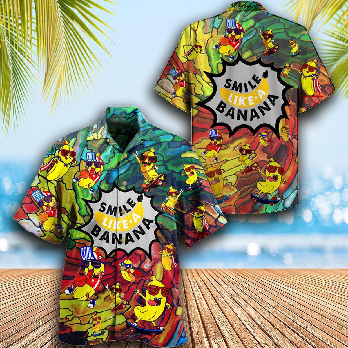 Fruit Smile Like Funny Bananas - Hawaiian Shirt
