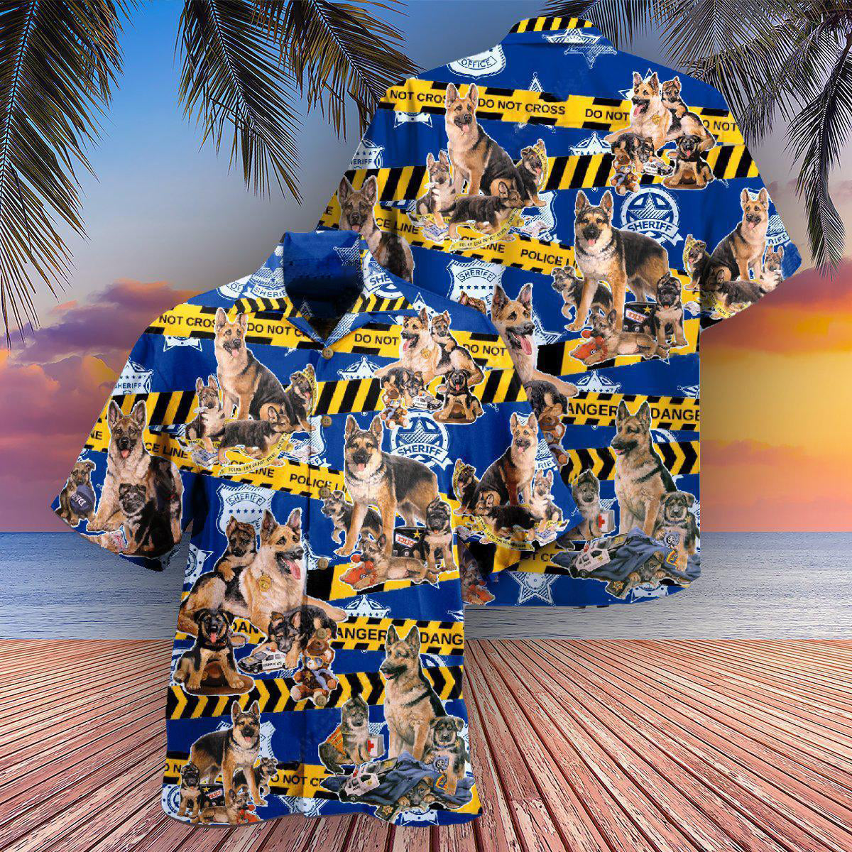 German Shepherd You Can Run But You Can't Hide - Hawaiian Shirt