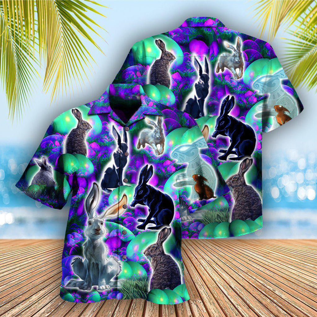 Rabbit Get Egg Cited For Easter - Hawaiian Shirt