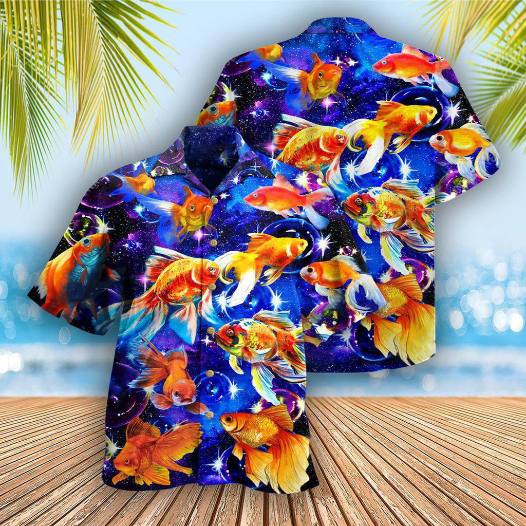 Fish Goldfish In The Galaxy - Hawaiian Shirt