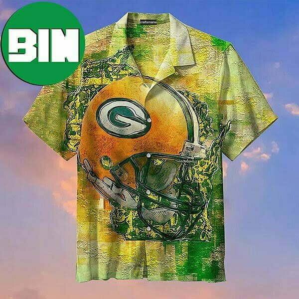 Green Bay Packers Print Graffiti Summer Hawaiian Shirt