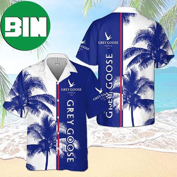 Grey Goose Vodka Palm Tree Summer Hawaiian Shirt