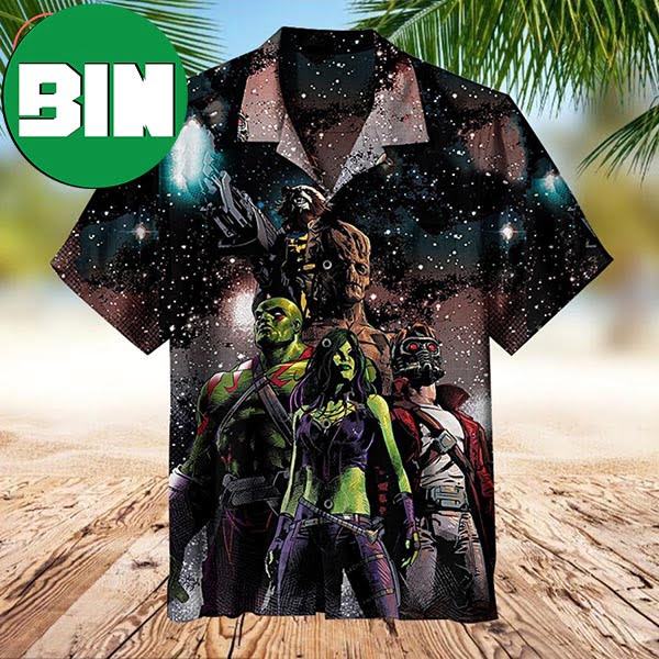 Guardians Of The Galaxy Marvel Studios Hero Figure Summer Hawiian Shirt