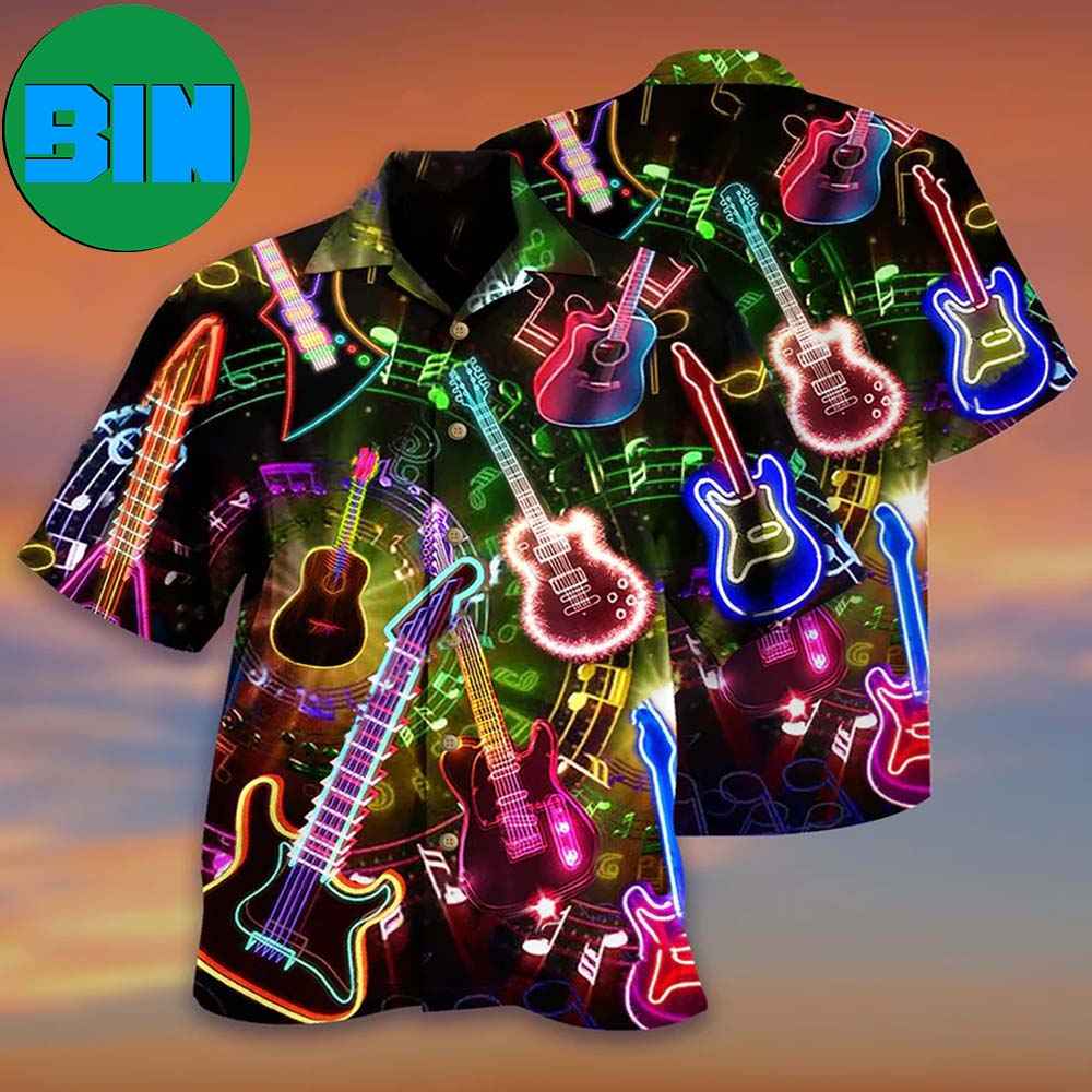 Guitar All You Need Is A Guitar Tropical Hawaiian Shirt