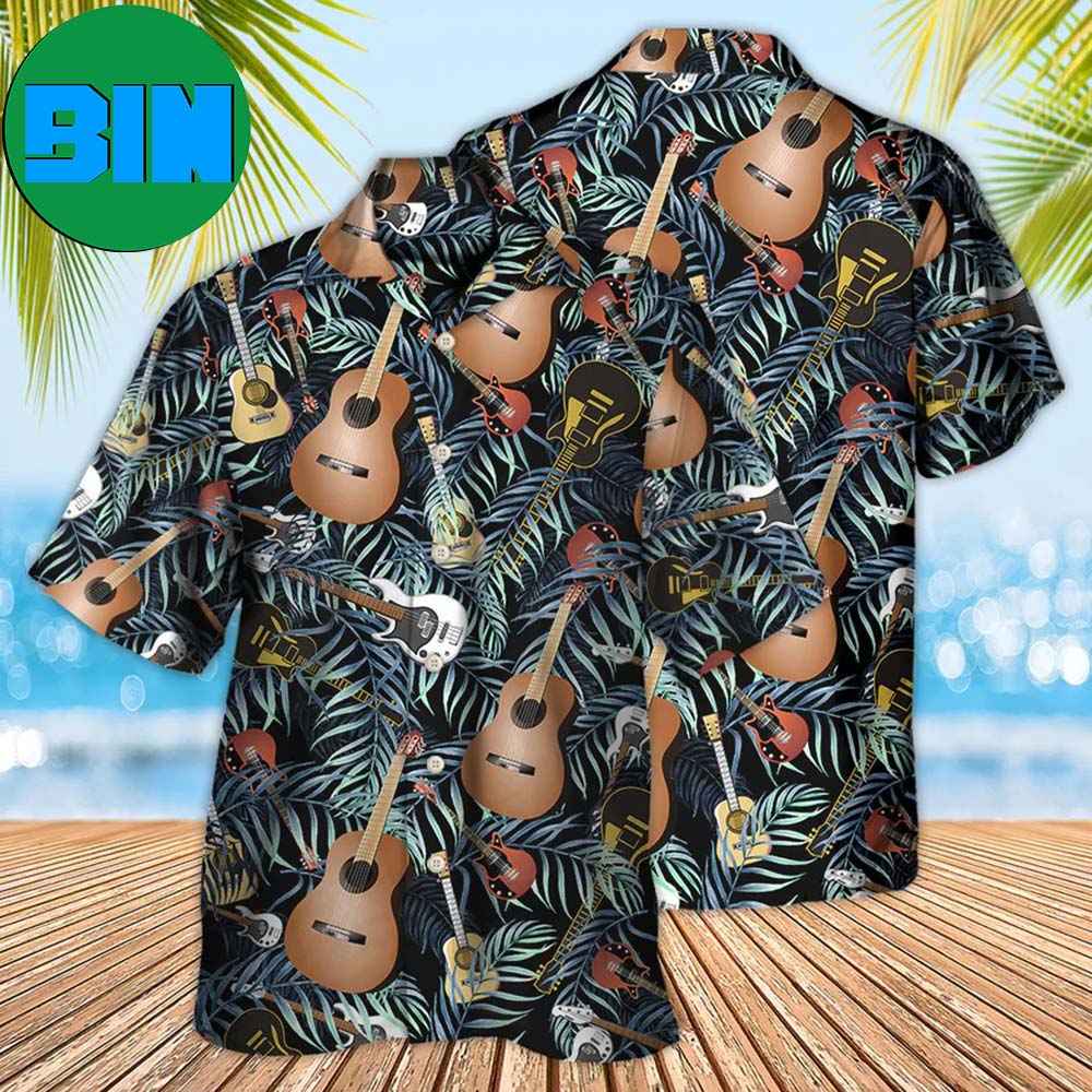 Guitar Love Life Style Cool Tropical Hawaiian Shirt