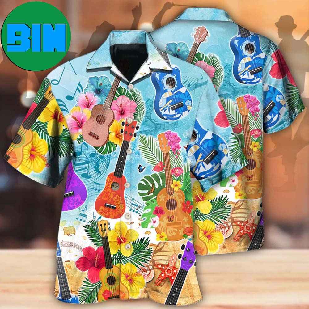 Guitar Tropical Hawaii Ukulele Tropical Hawaiian Shirt