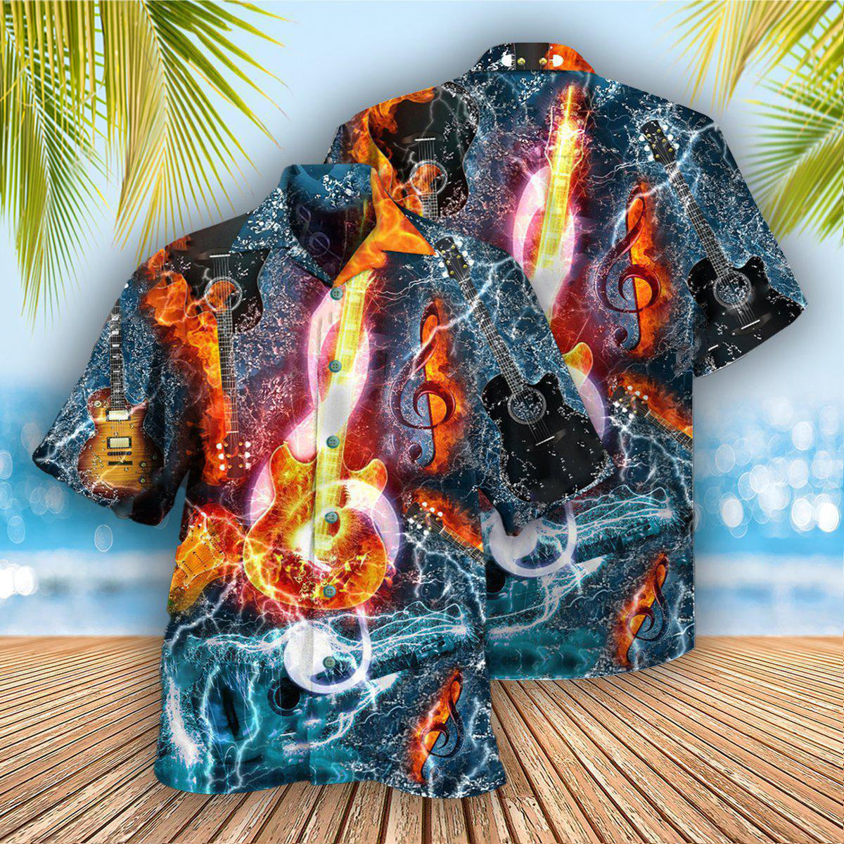 Guitar And Water - Hawaiian Shirt