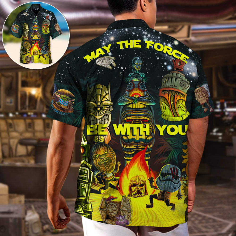 Tiki May The Force Be With You - Hawaiian Shirt - Hawaiian Print