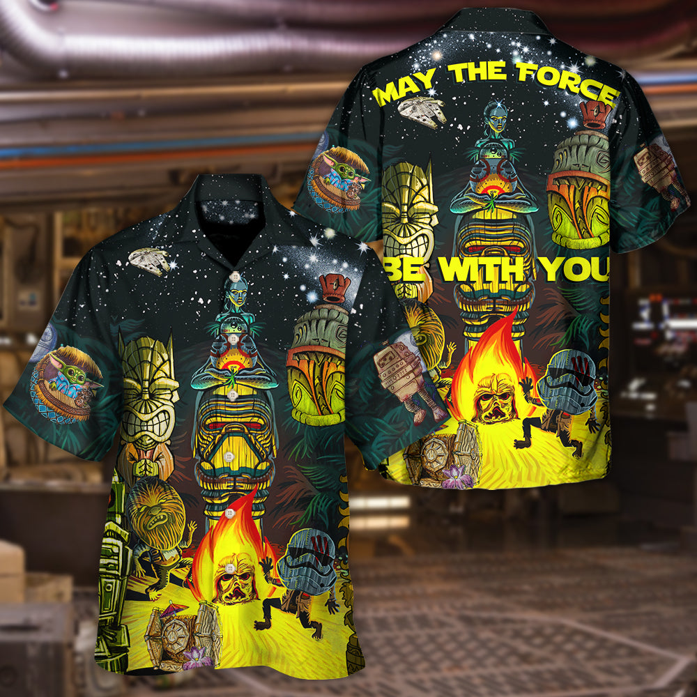 Tiki May The Force Be With You - Hawaiian Shirt - Hawaiian Print