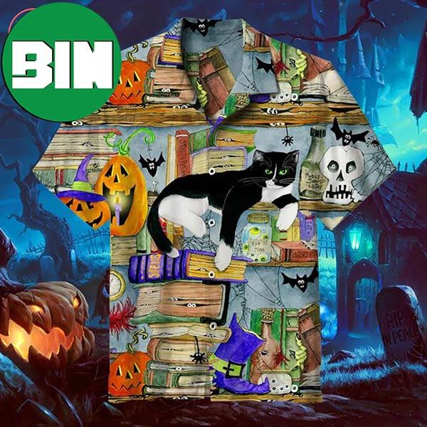 Halloween House Cat Summer Hawaiian Shirt