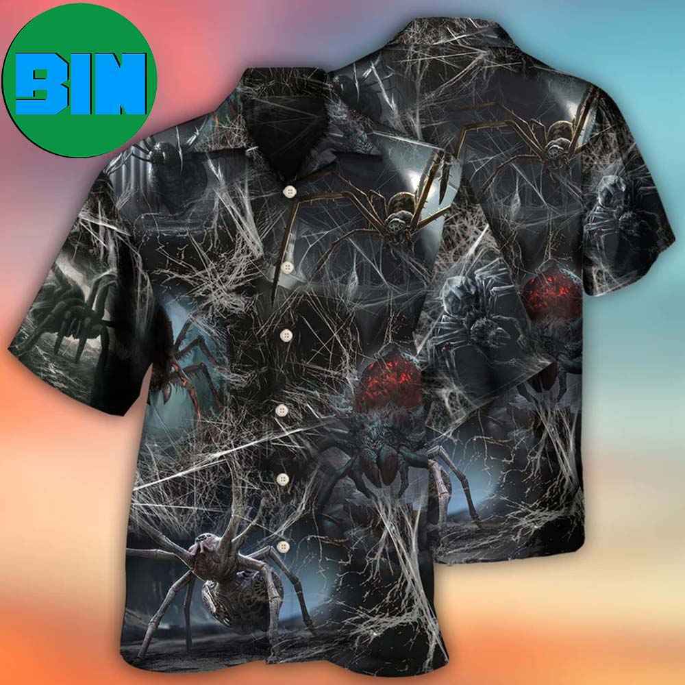 Halloween Spider Dark Scary Summer Hawaiian Shirt