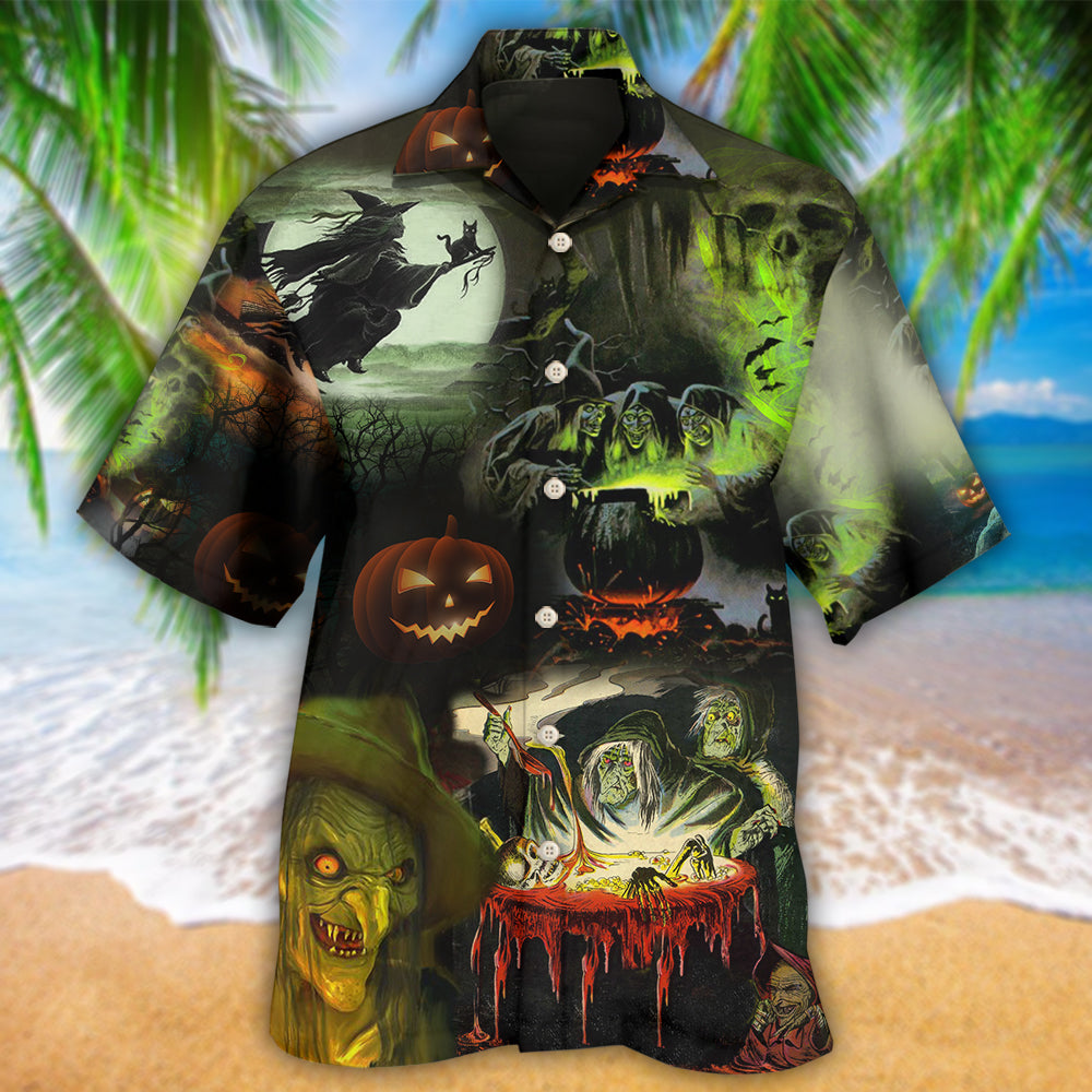 Halloween Witches Noticed You With Smoke - Hawaiian Shirt