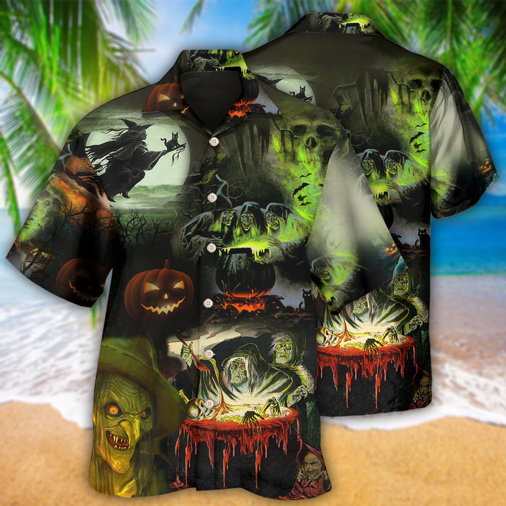 Halloween Witches Noticed You With Smoke - Hawaiian Shirt