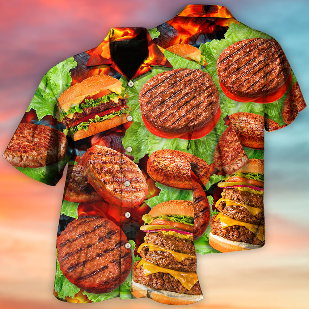 BBQ Hamburger Patties BBQ Style - Hawaiian Shirt