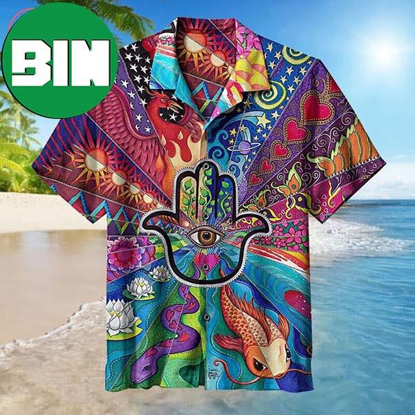 Hamsa Art Summer Hawaiian Shirt