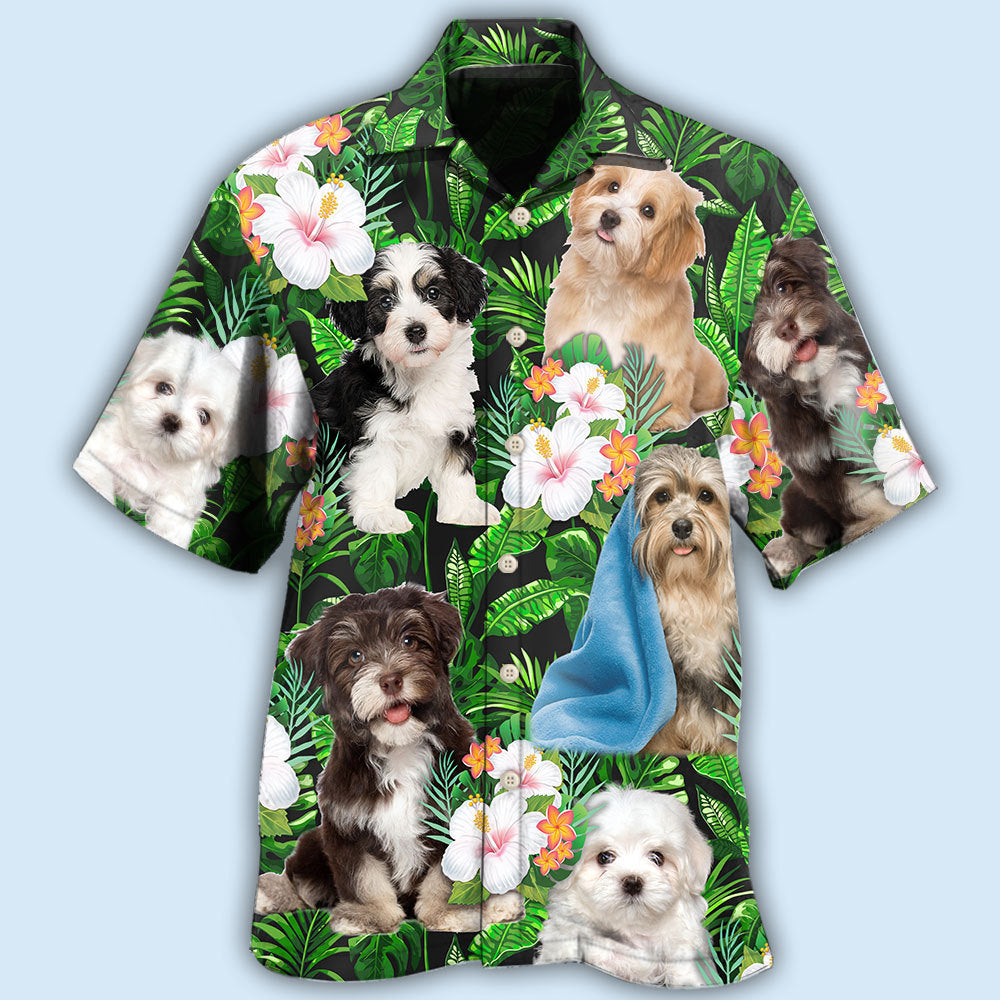 Havanese Dog Tropical Leaf Floral So Cute - Hawaiian Shirt