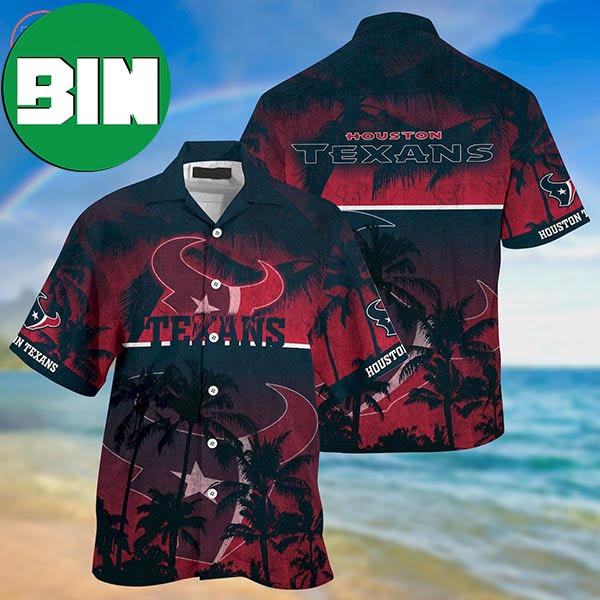 Houston Texans Palm Tree Summer Hawaiian Shirt