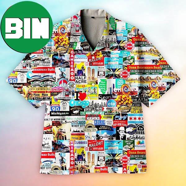 I Love Chicago Summer Hawaiian Shirt