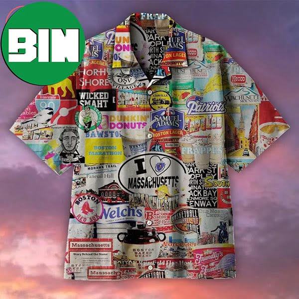 I Love Massachusetts Summer Hawaiian Shirt