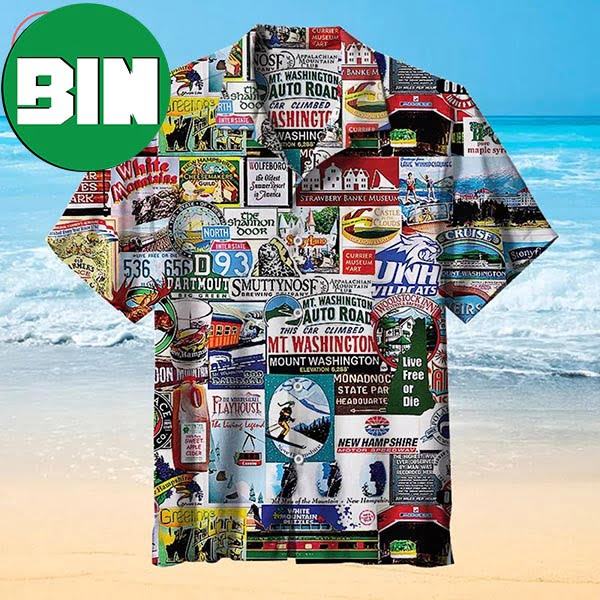I Love New Hampshire Summer Hawaiian Shirt
