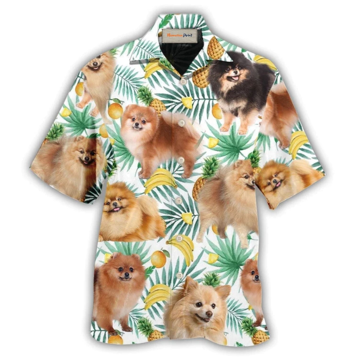 Pomeranian Dog Banana Fun Art – Hawaiian Shirt