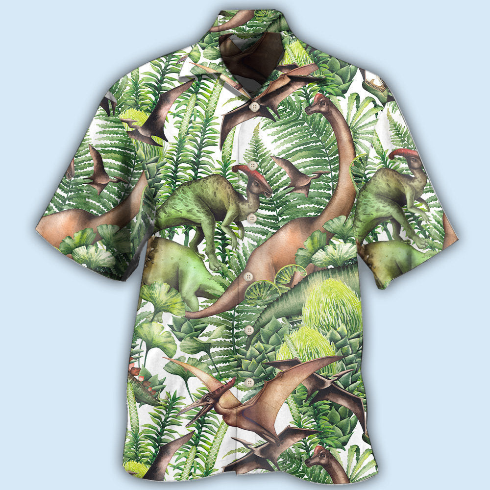 DinDinosaur Ancient World Green Style - Hawaiian Shirt