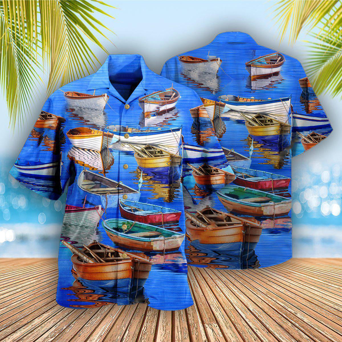 Boat Life Is Better On The Boat Blue - Hawaiian Shirt