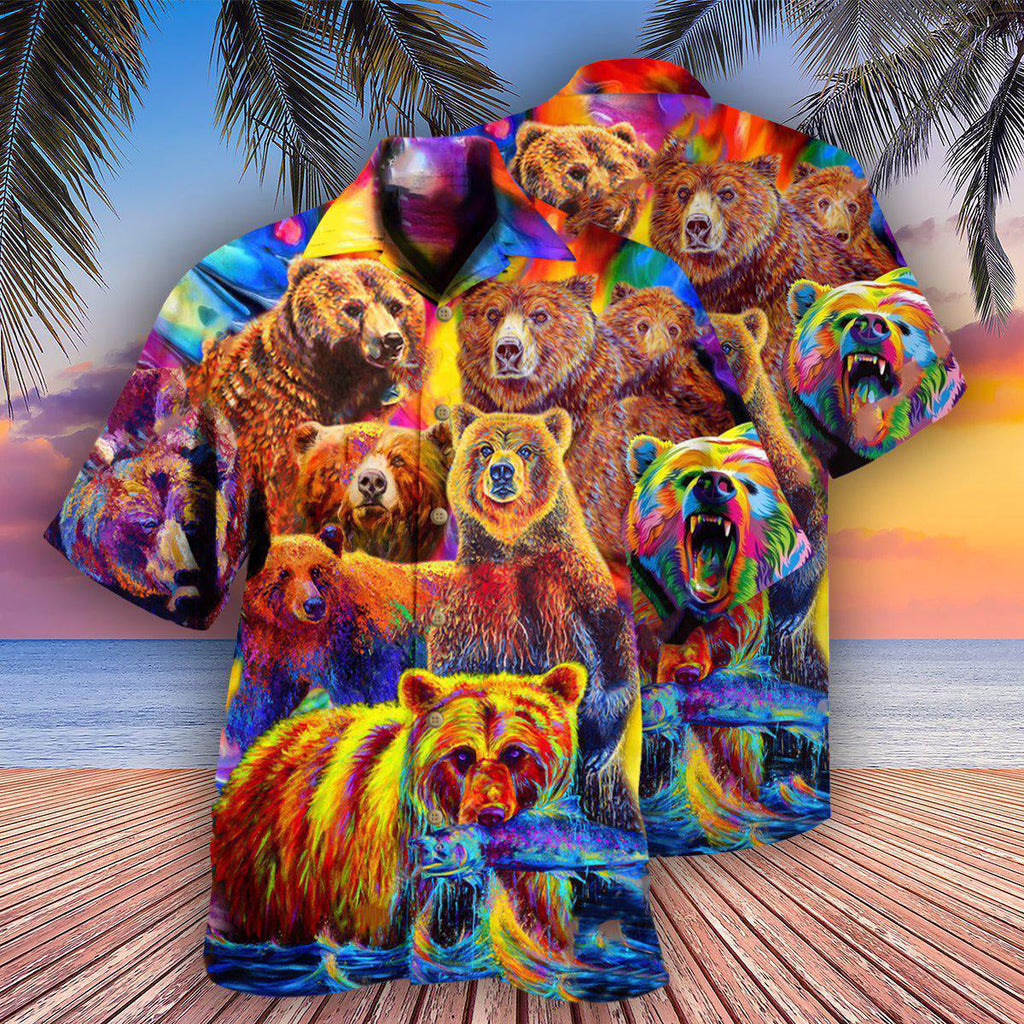 Bear Life Is Better With A Bear Color Life - Hawaiian Shirt