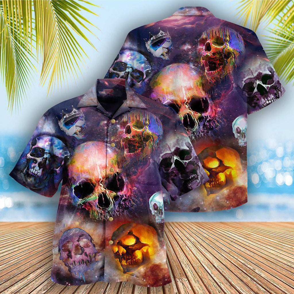 Skull Life Is Short Don't Turn Into Skull - Hawaiian Shirt