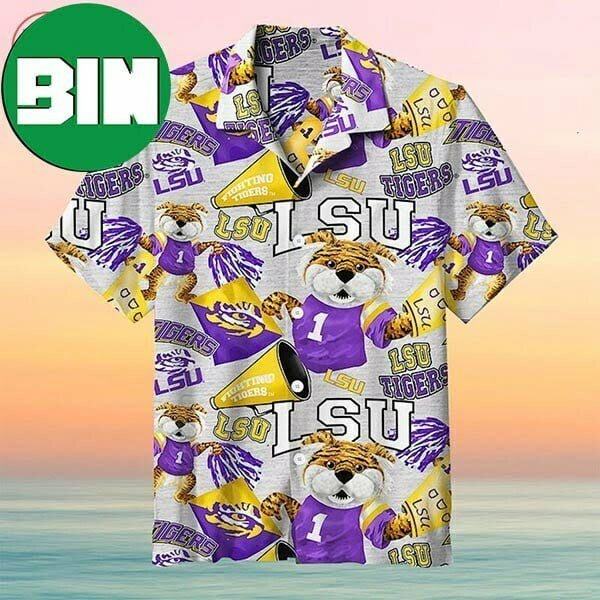Louisiana State University With Mascots Summer Hawaiian Shirt