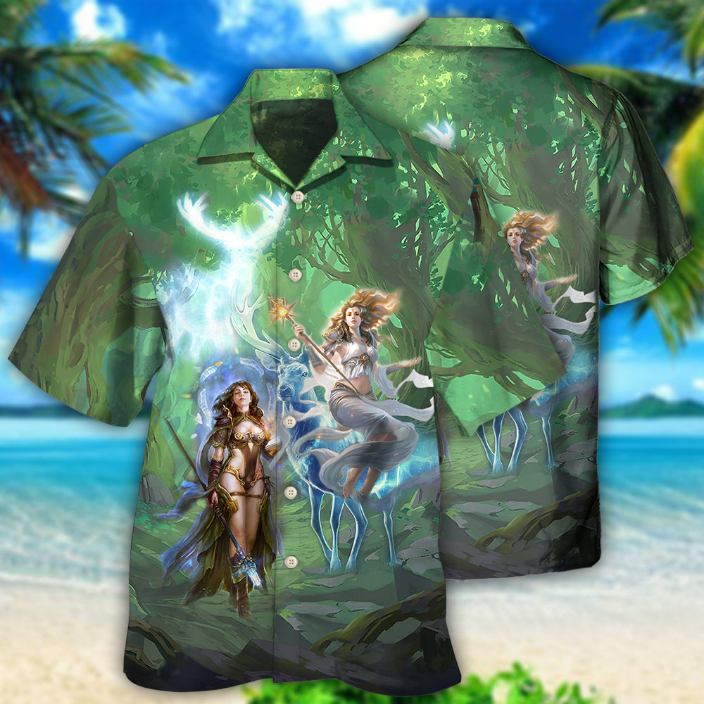 Magic Amazing I Believe In Magic With Green Style - Hawaiian Shirt