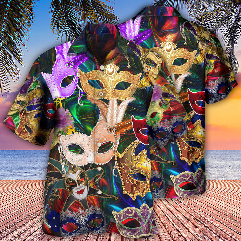 Mardi Gras Feather Party - Hawaiian Shirt