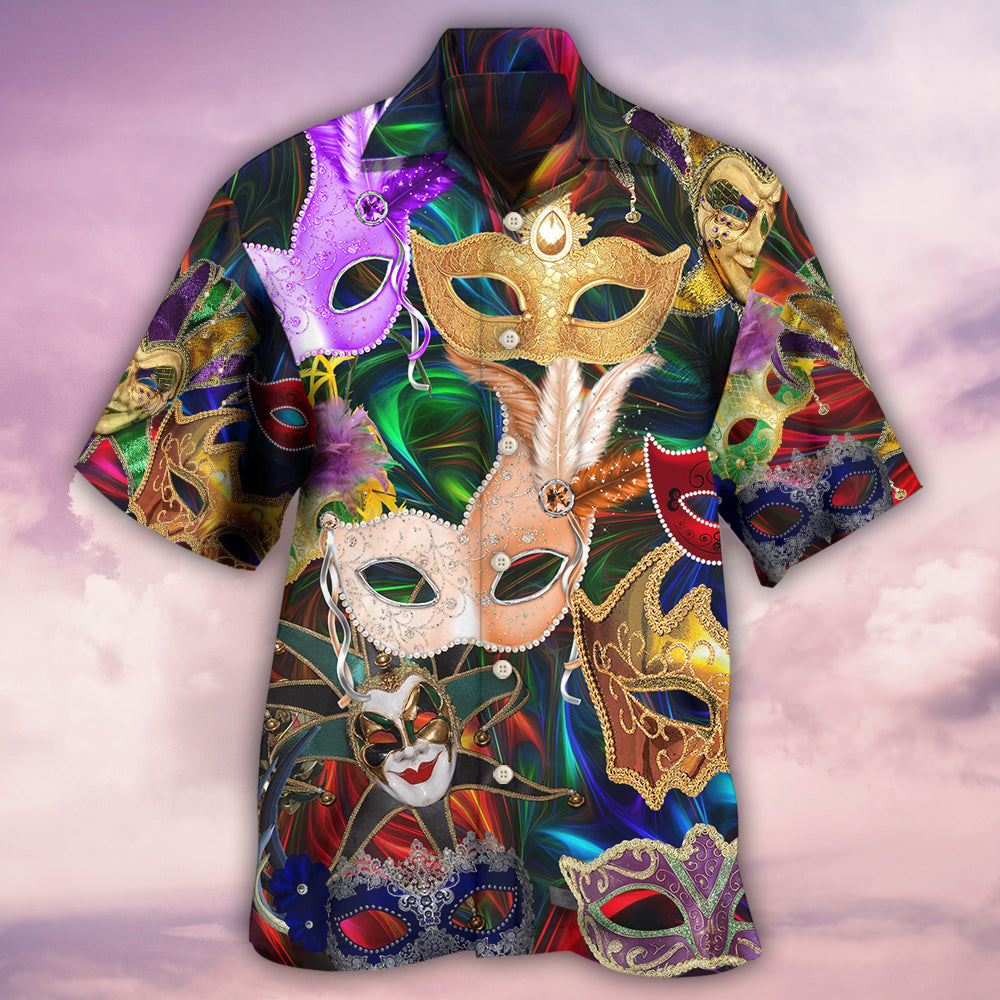 Mardi Gras Feather Party - Hawaiian Shirt