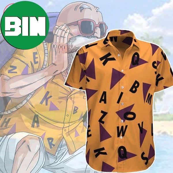 Master Roshi Pattern Character Dragon Ball Summer Hawaiian Shirt