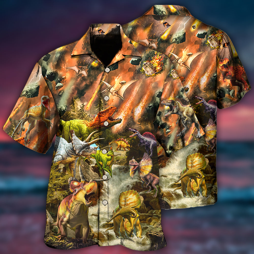 Dinosaur Disastrous War - Hawaiian Shirt