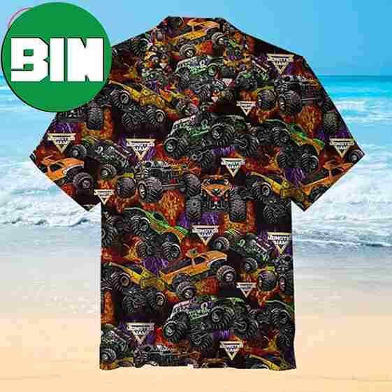 Monster Jam Pattern Summer Hawaiian Shirt