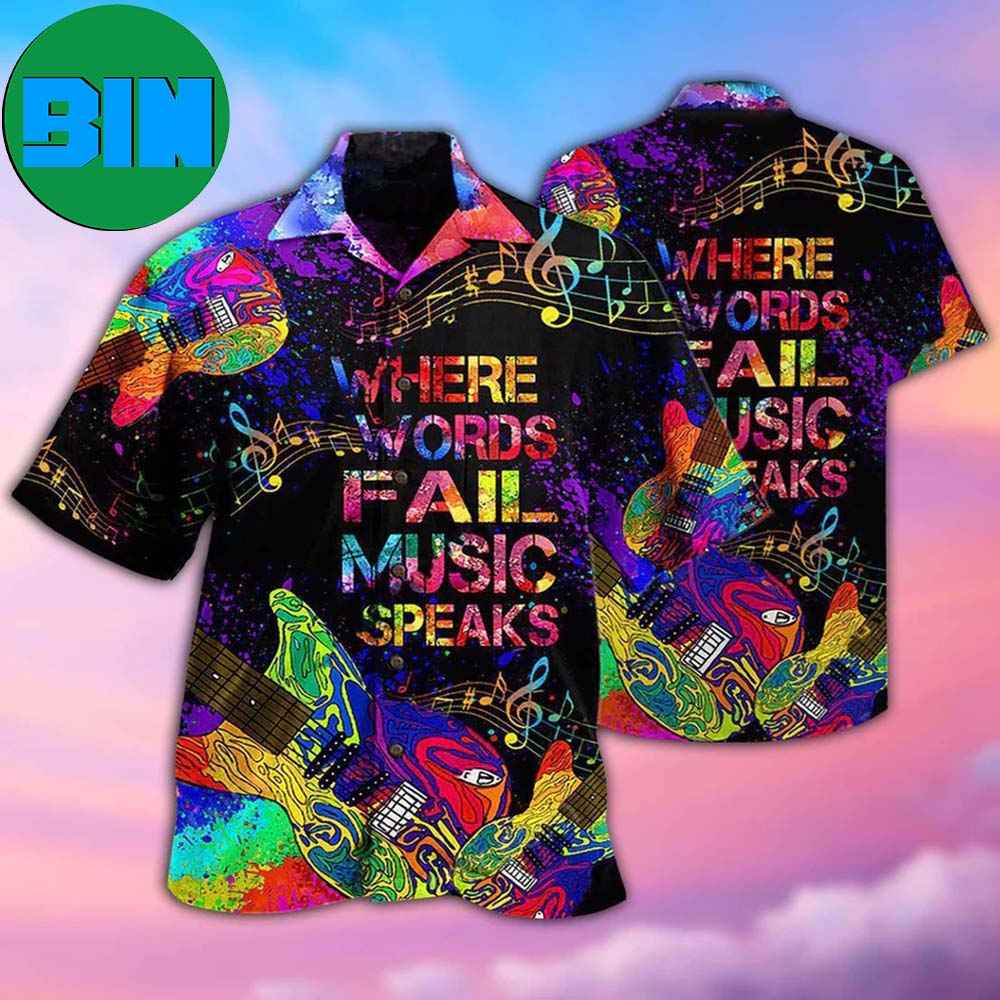 Music Speaks Style Tropical Hawaiian Shirt